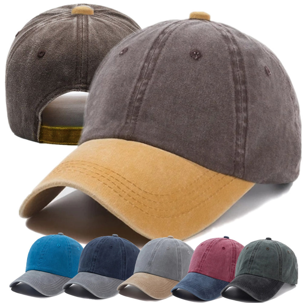 Men'S Accessories On Sale - قبعة بيسبول قطنية مغسولة للخياطة للجنسين