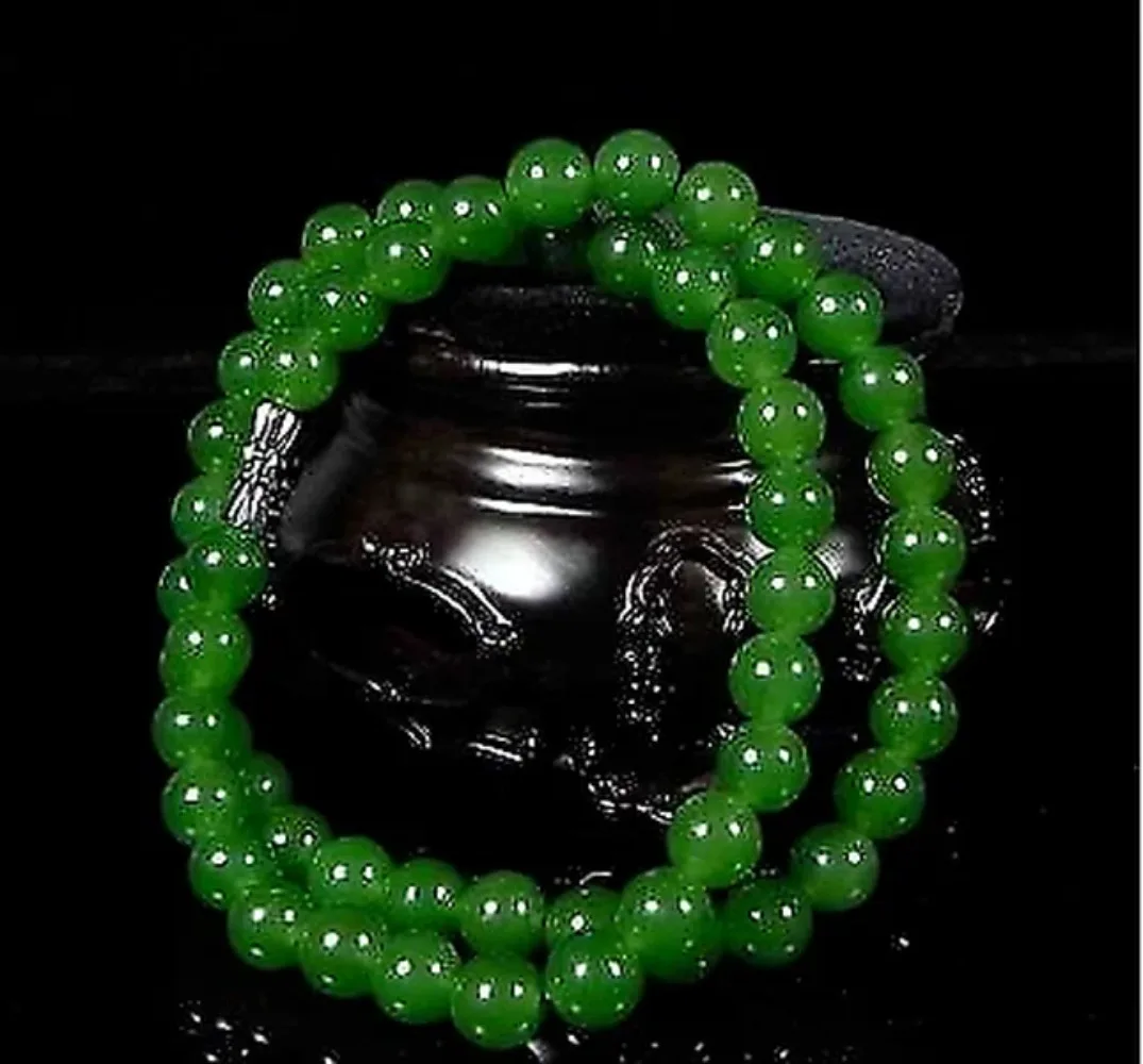 Men Accessories For Gift - حقيقية الطبيعية الخضراء الخرز قلادة الصينية