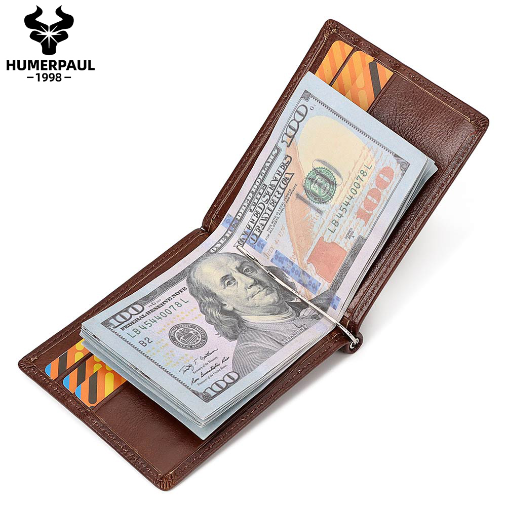 Money Clip Slim - محفظة رفيعة للرجال من الجلد الطبيعي