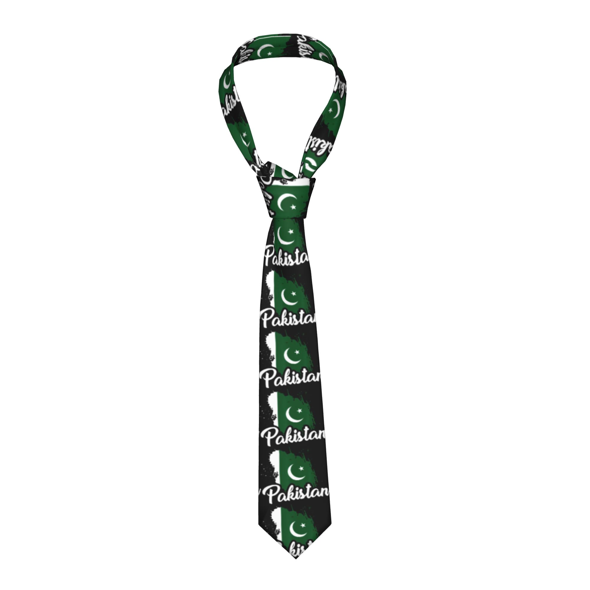 Men Accessories Pakistan - ربطة عنق رجالية بتصميم علم باكستان،