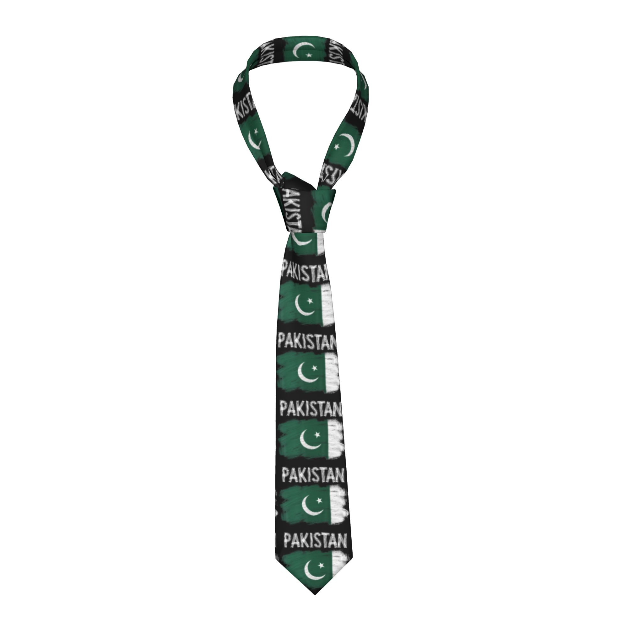 Men Accessories Pakistan - ربطة عنق كلاسيكية بتصميم علم باكستان