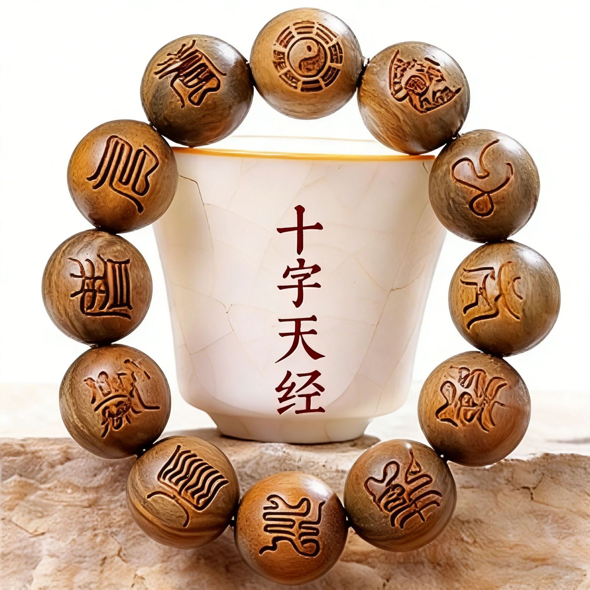 Bead Bracelet Men - سوار فاخر من خشب الصندل الأخضر