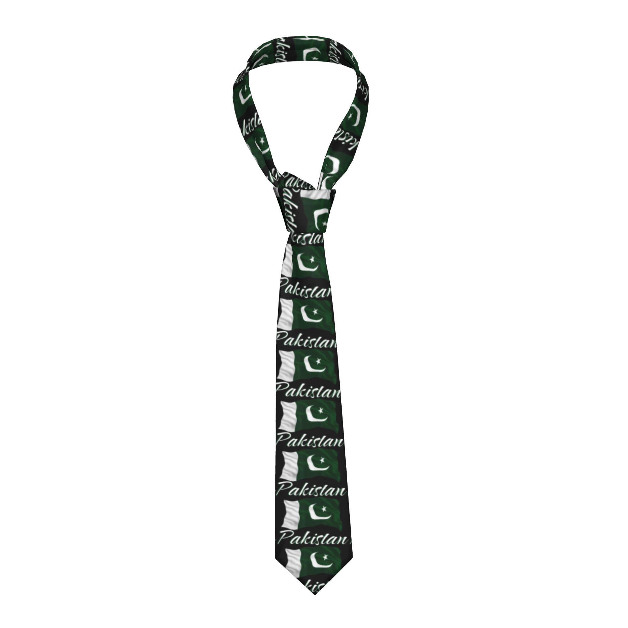 Men Accessories Pakistan - ربطة عنق رجالية بتصميم علم باكستان،