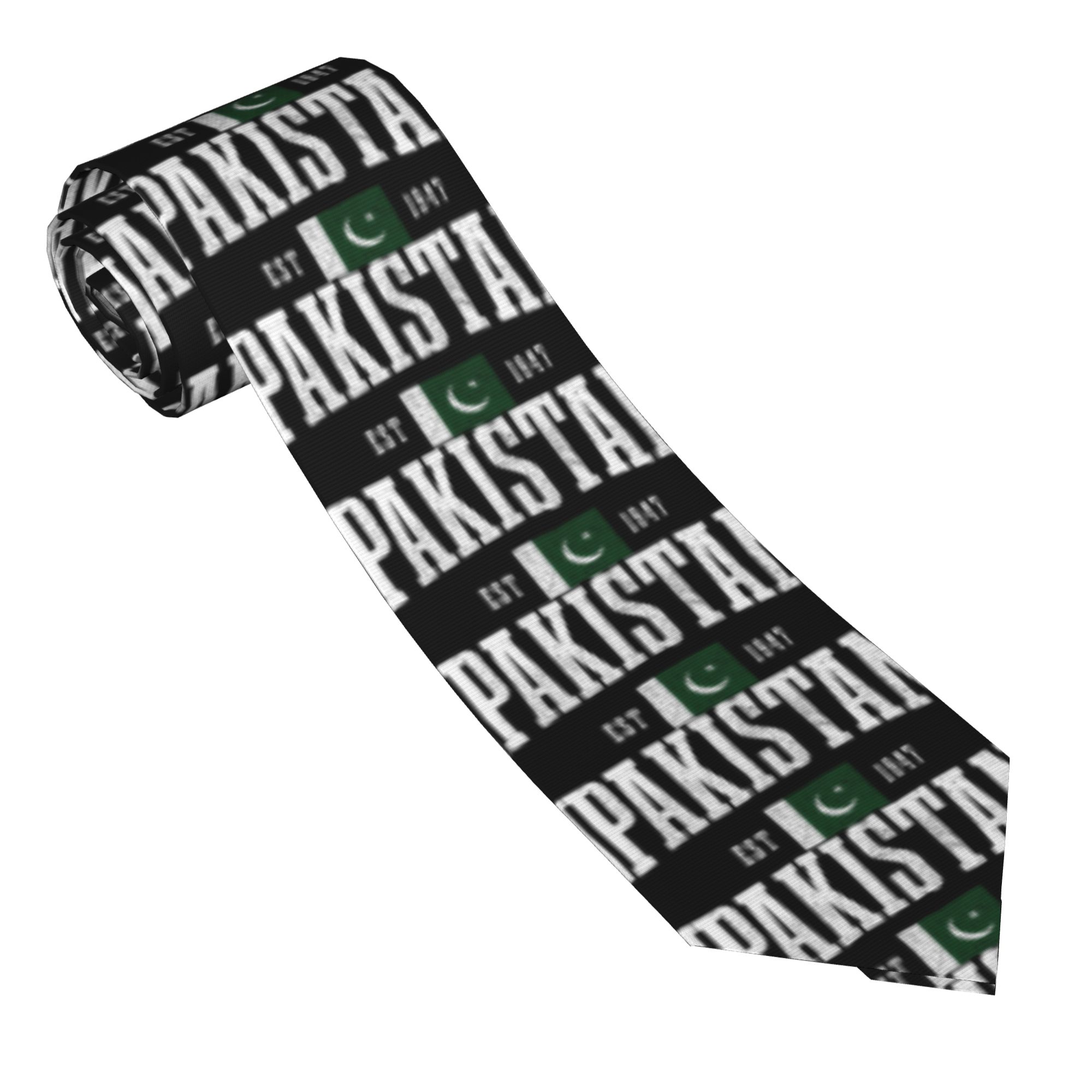 ربطة عنق رجالية بتصميم علم باك - مراجعة Men Accessories Pakistan وسعره