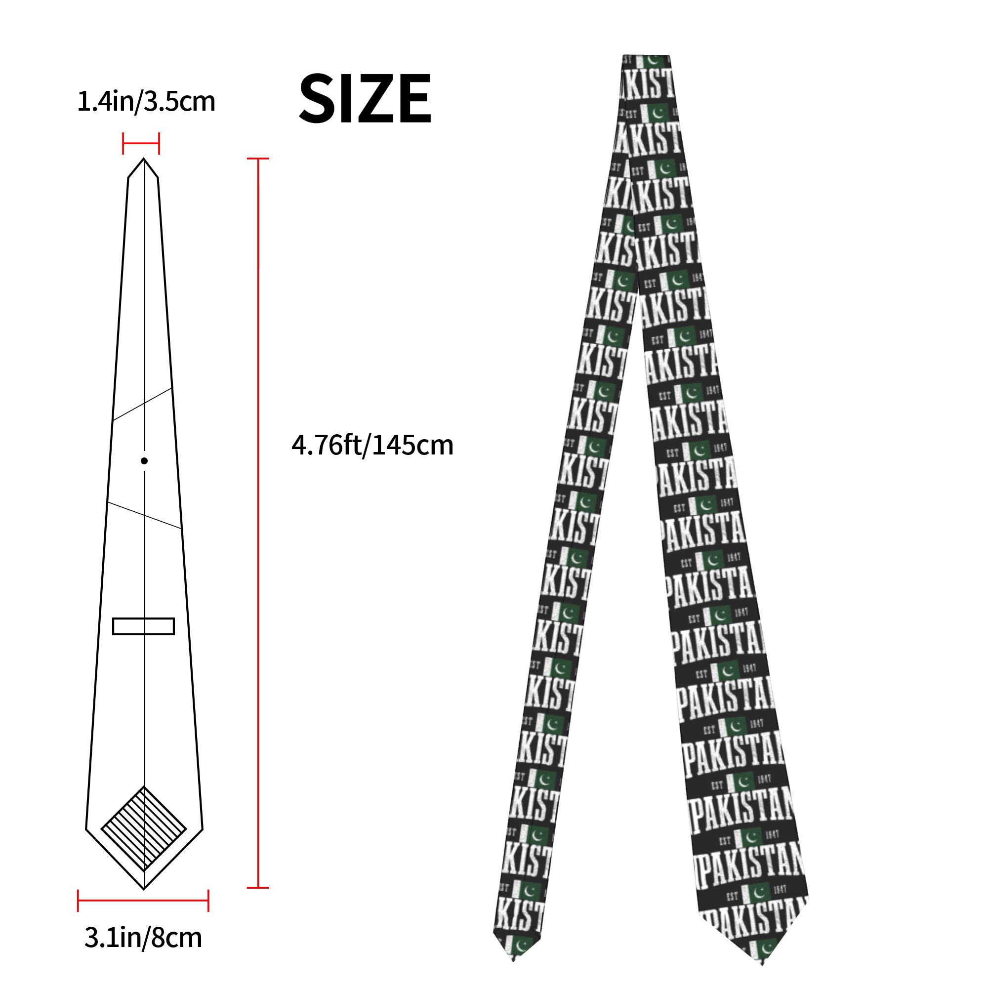 ربطة عنق رجالية بتصميم علم باك - مراجعة Men Accessories Pakistan وسعره