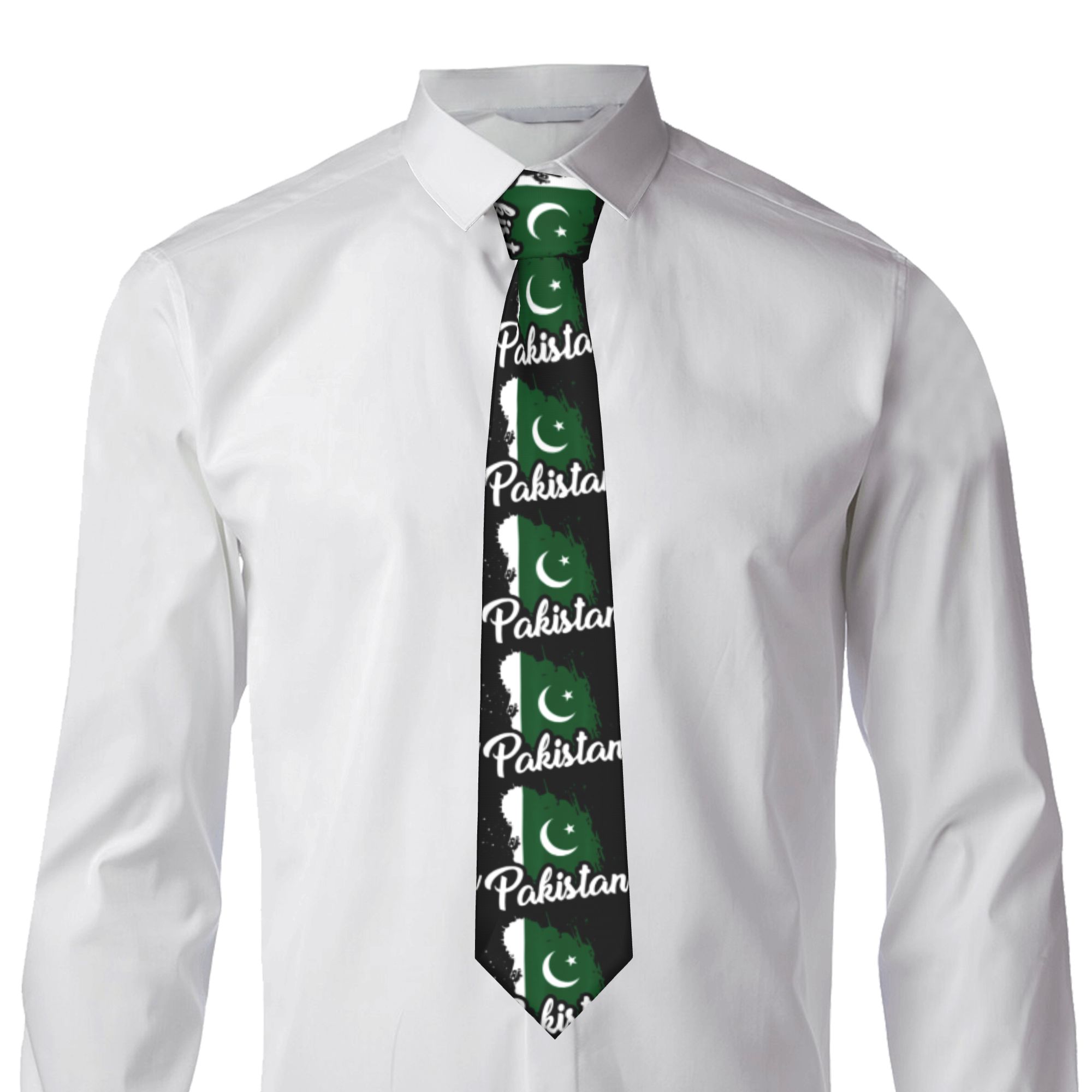 ربطة عنق رجالية بتصميم علم باك - مراجعة Men Accessories Pakistan وسعره