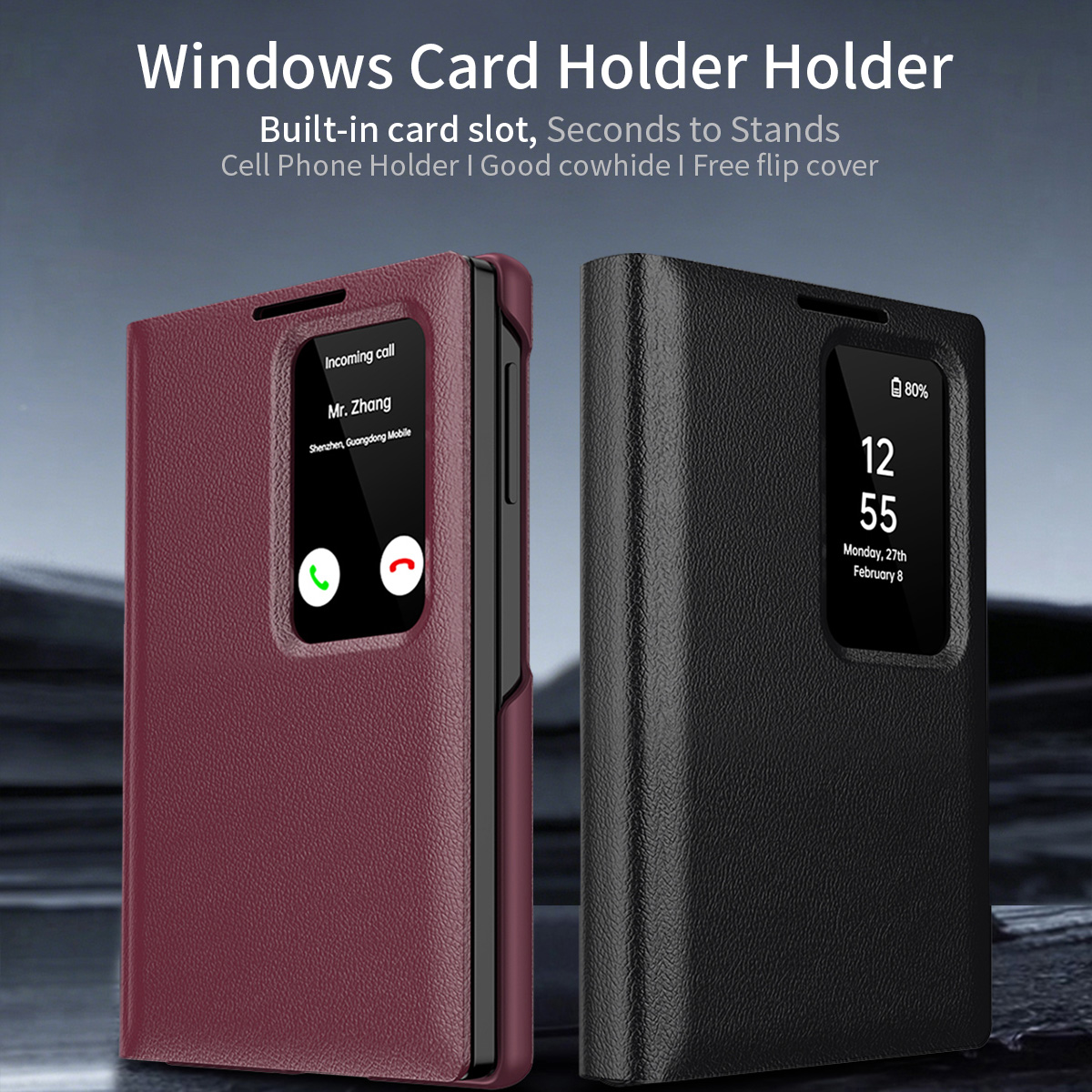 حافظة هاتف جلدية مع فتحة لبطاق - مراجعة Bifold Leather Wallet وسعره