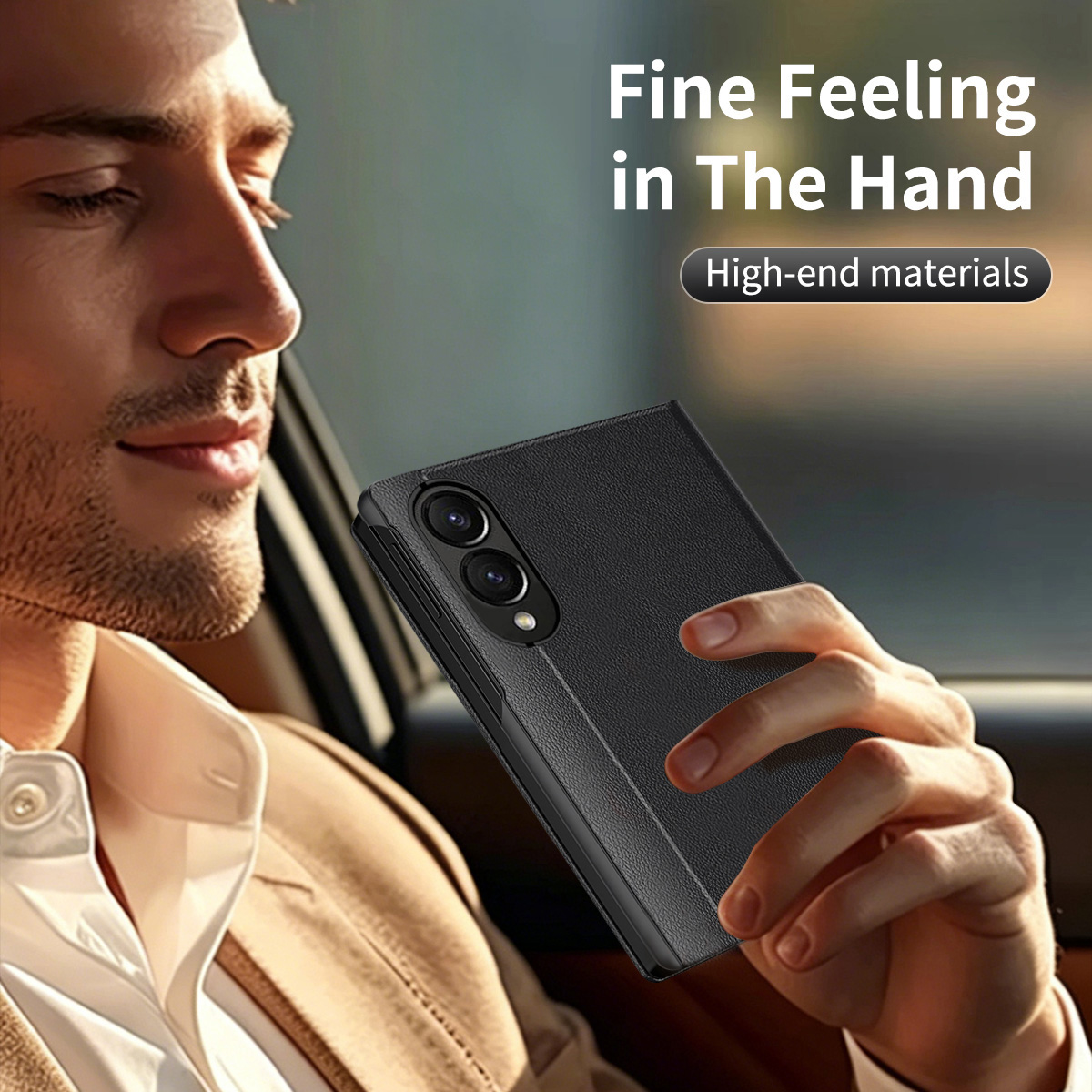 حافظة هاتف جلدية مع فتحة لبطاق - مراجعة Bifold Leather Wallet وسعره