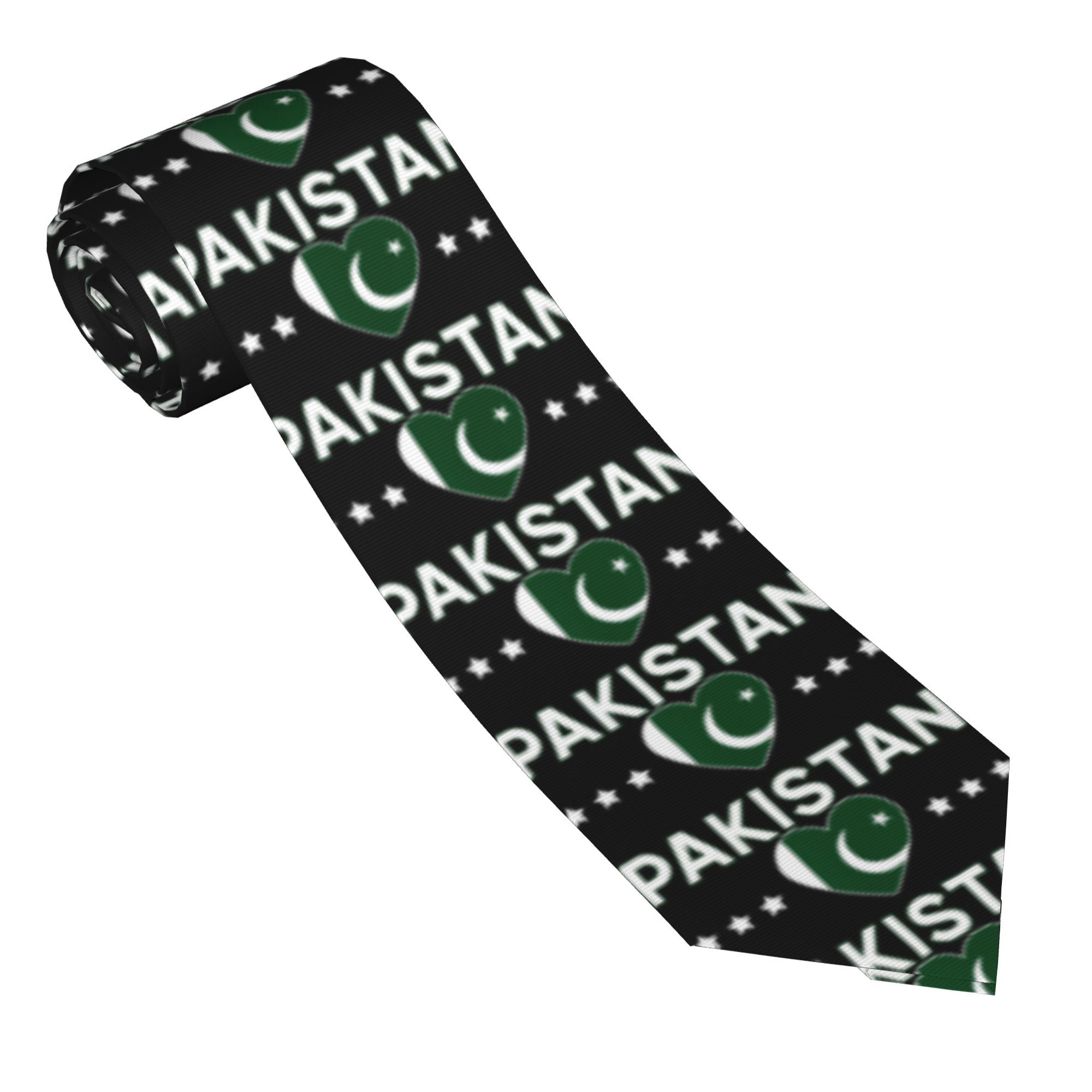 ربطة عنق بتصميم قلب علم باكستا - مراجعة Men Accessories Pakistan وسعره
