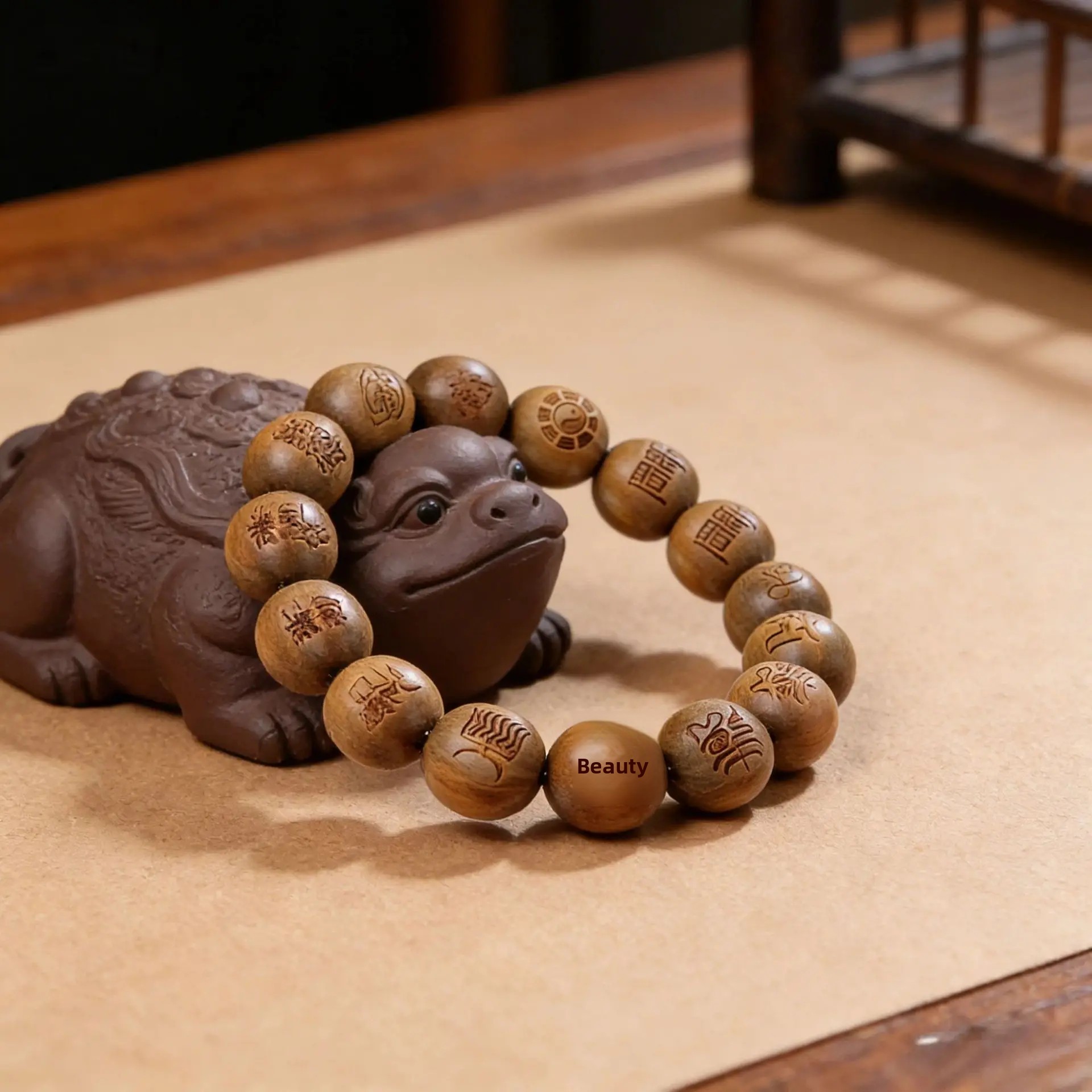 سوار فاخر من خشب الصندل الأخضر - مراجعة Bead Bracelet Men وسعره