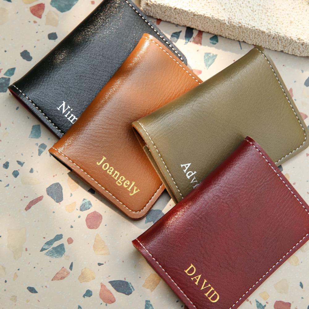 محفظة بطاقات جلدية مخصصة بحجم  - مراجعة Bifold Leather Wallet وسعره