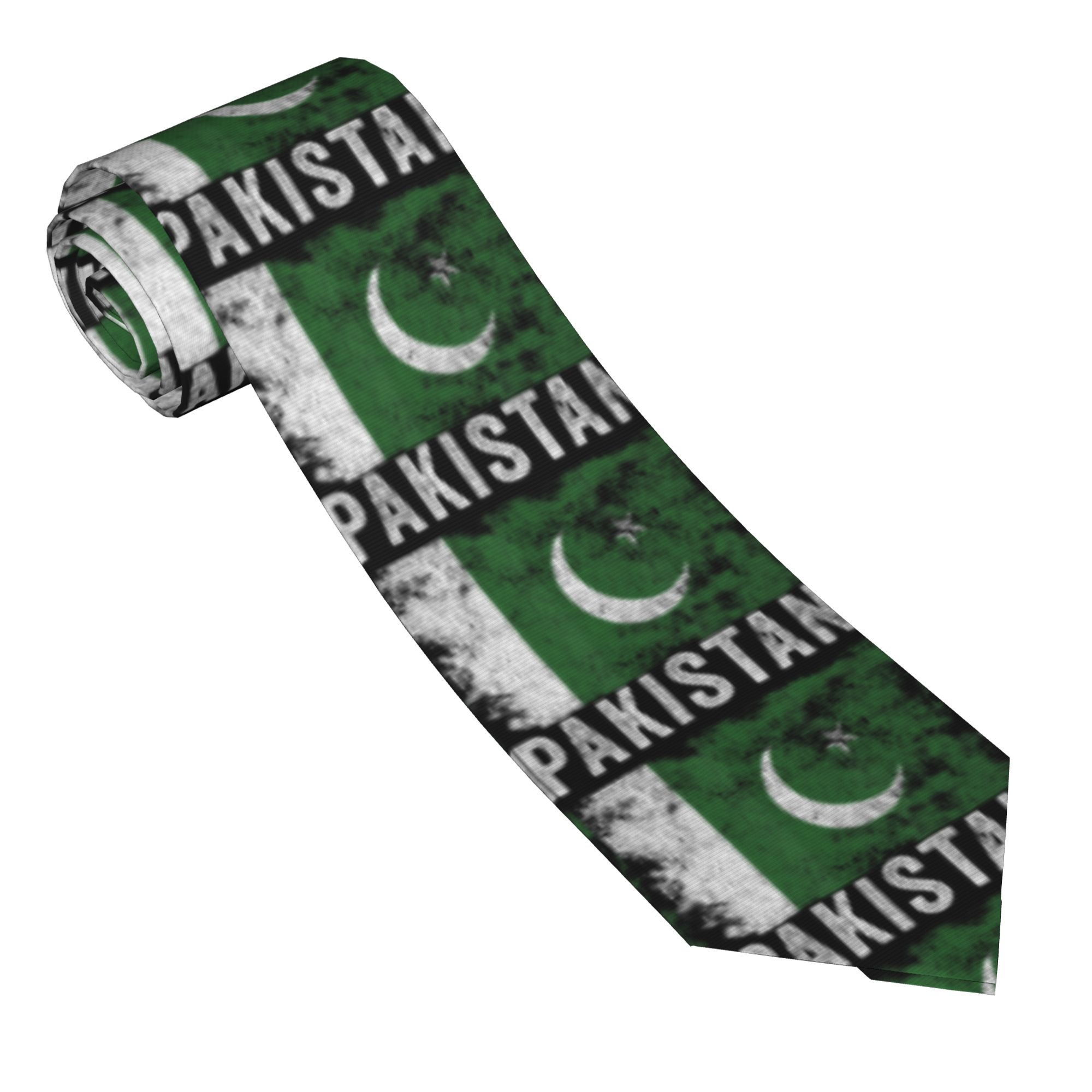 ربطة عنق بتصميم علم باكستان ال - مراجعة Men Accessories Pakistan وسعره